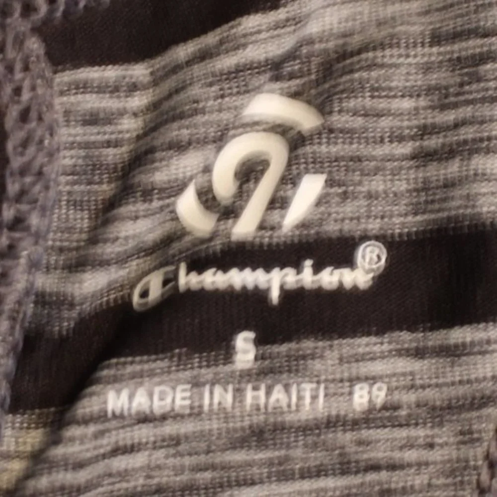 Champion Gray & Black Stripe Racerback Tank Top S - Picture 4 of 5